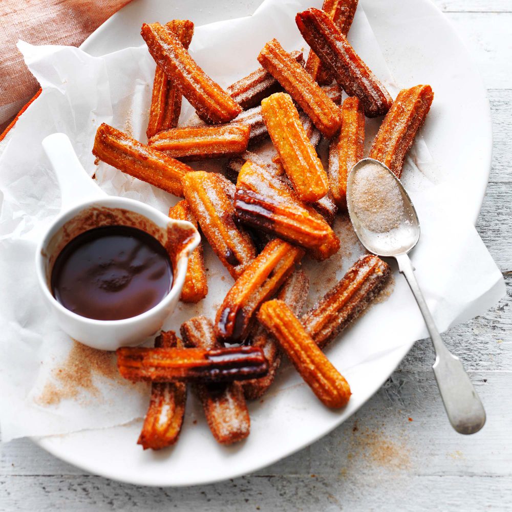 Australian Sweet Potatoes Sweet Potato Churros with Cacao Dipping Sauce