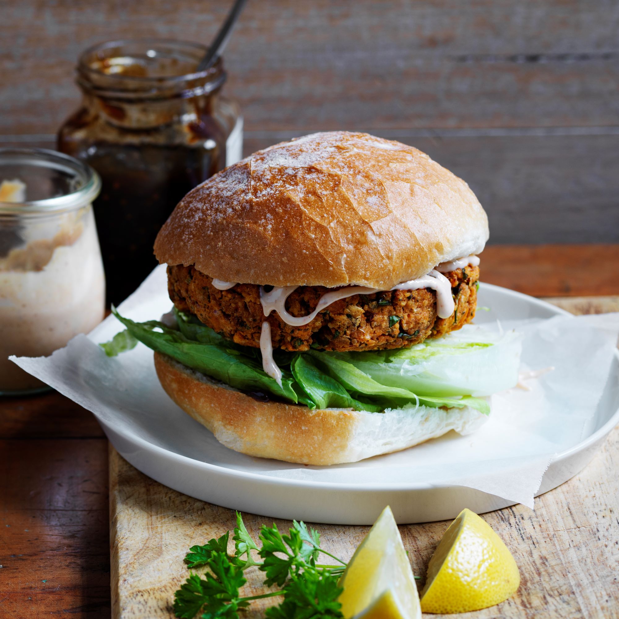 Sweet potato chickpea burgers