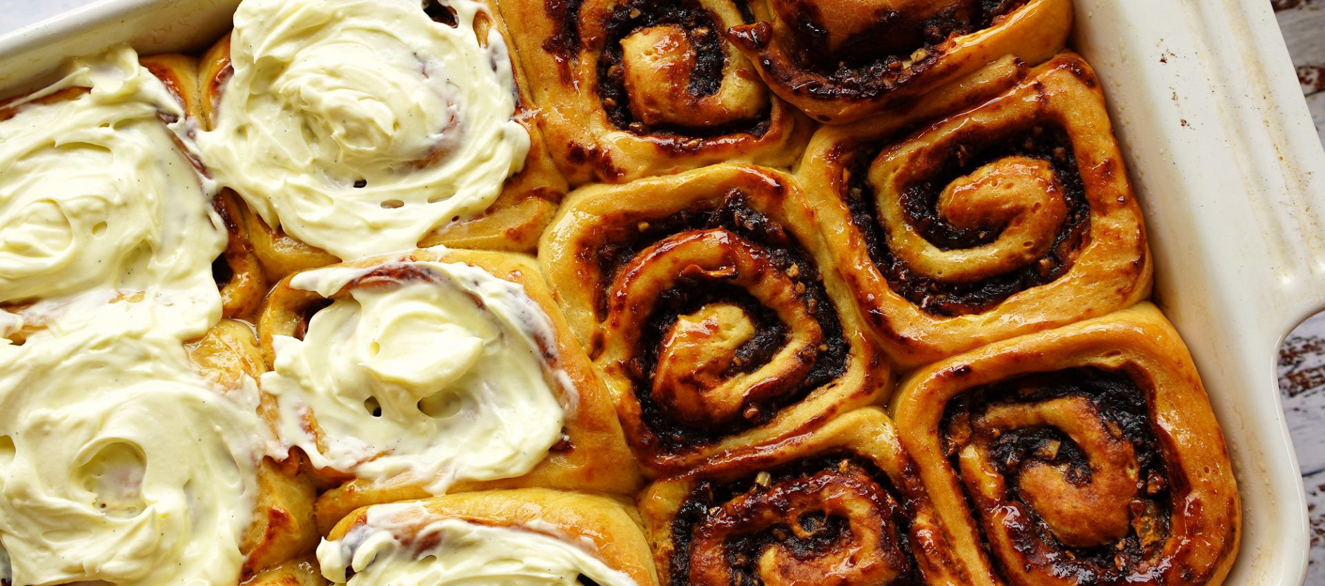 Sweet potato cinnamon scrolls with cream cheese frosting